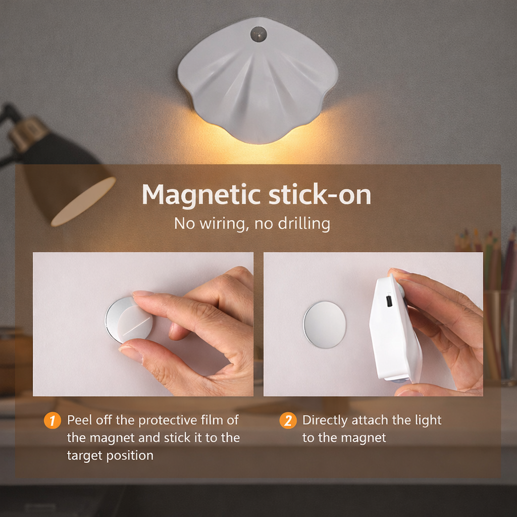 Shell magnetic lamp