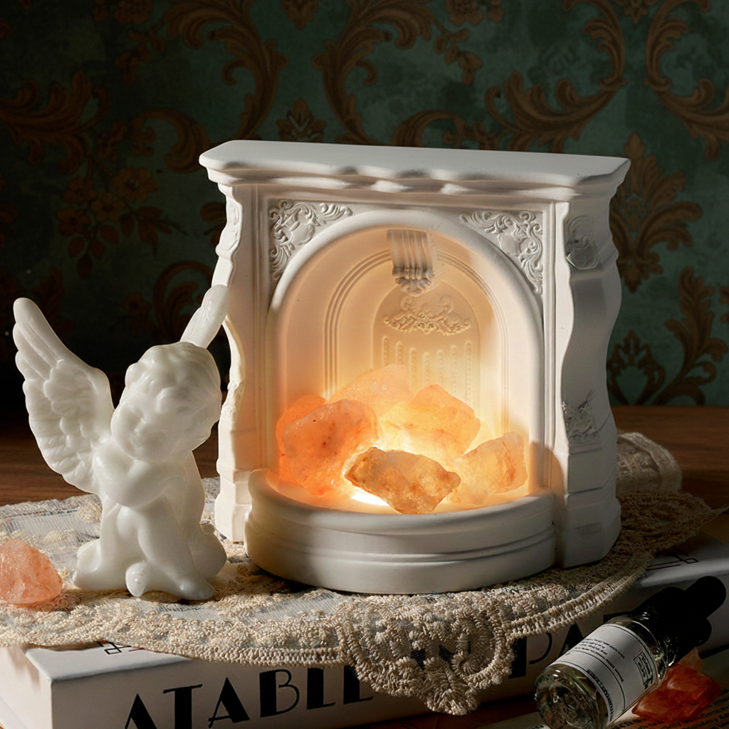 Angel fireplace diffuser stone